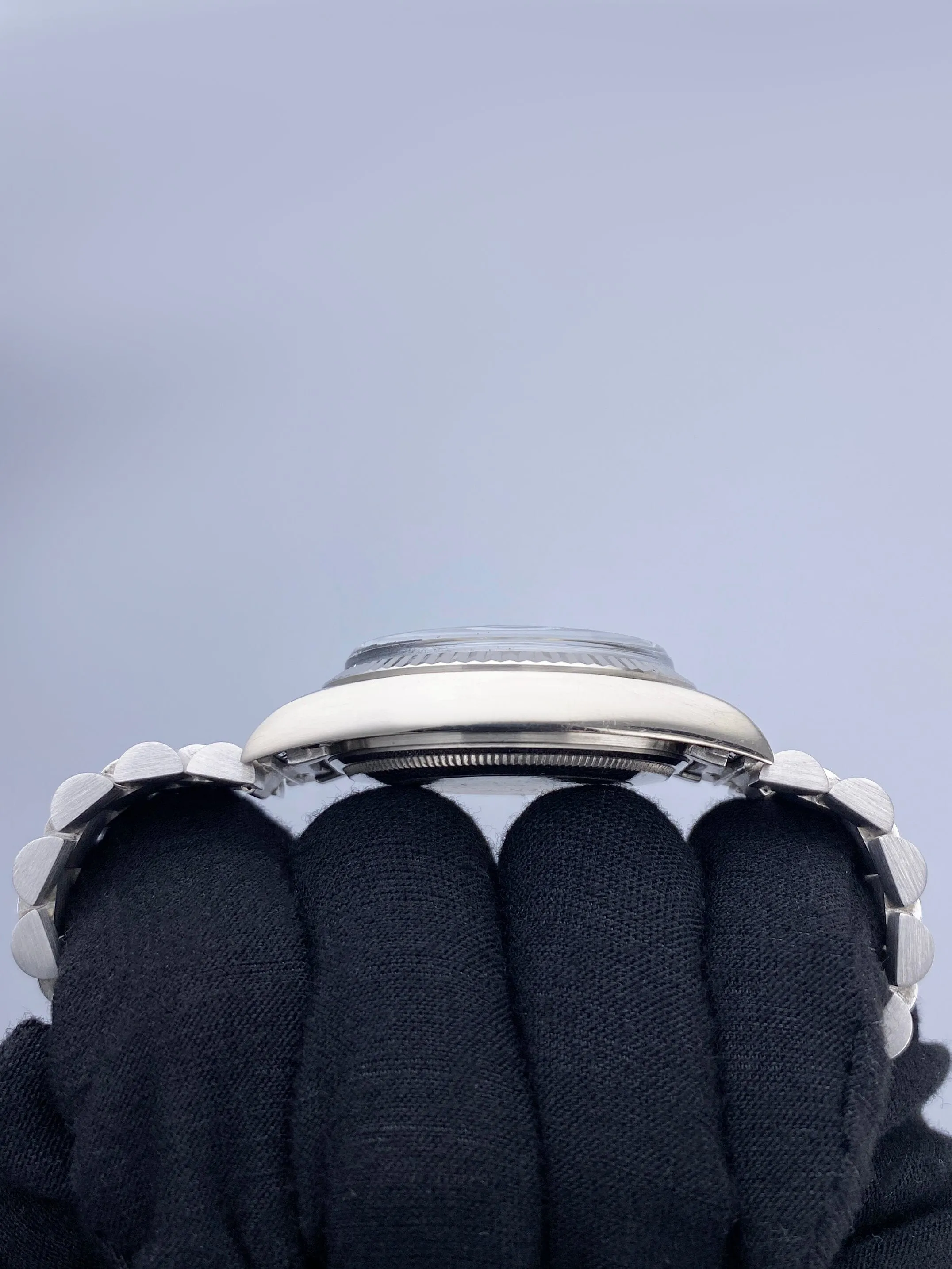 Rolex Day-Date 1803 Black Gilt Dial 18K White Gold Mens Watch
