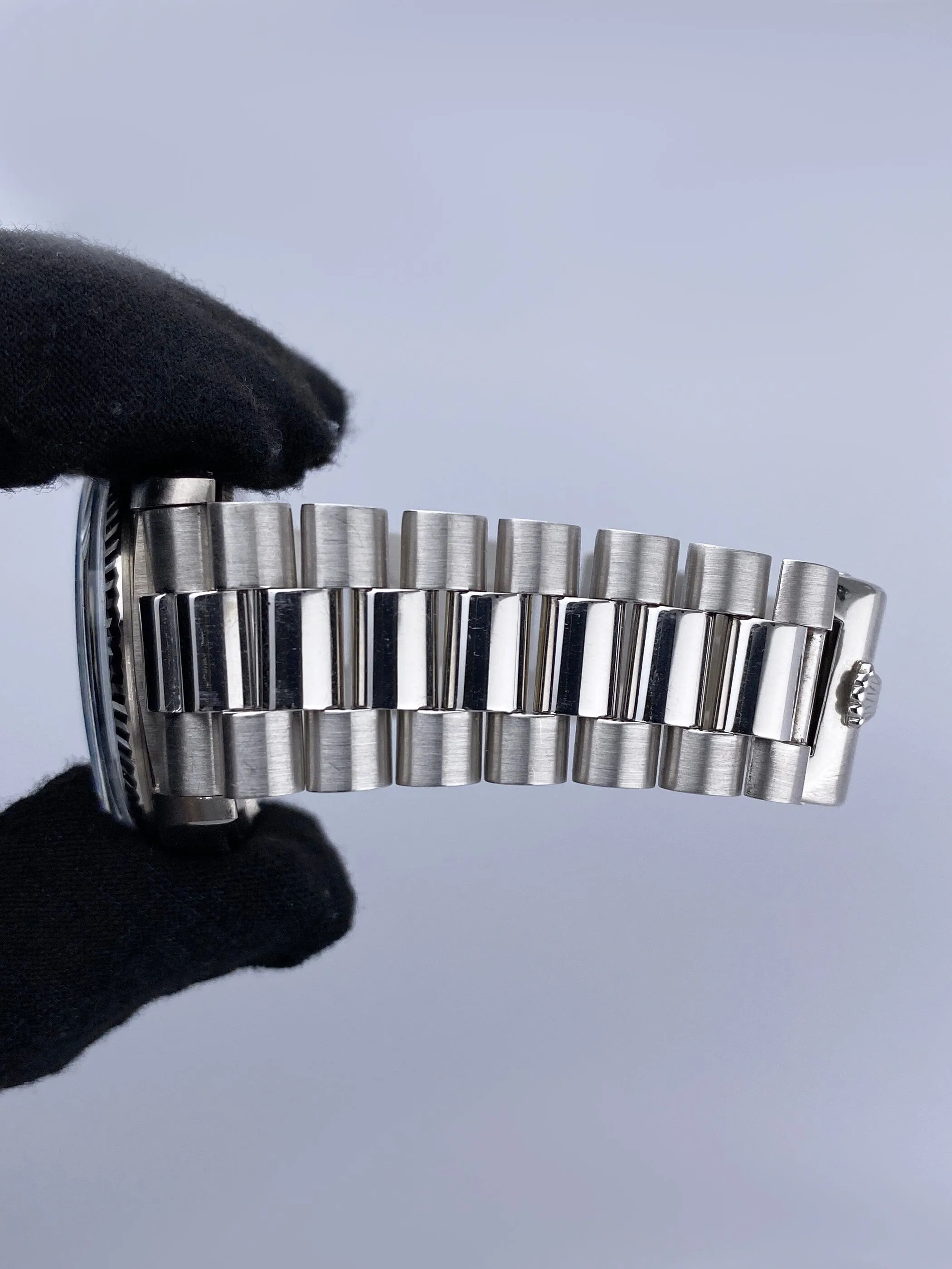 Rolex Day-Date 1803 Black Gilt Dial 18K White Gold Mens Watch