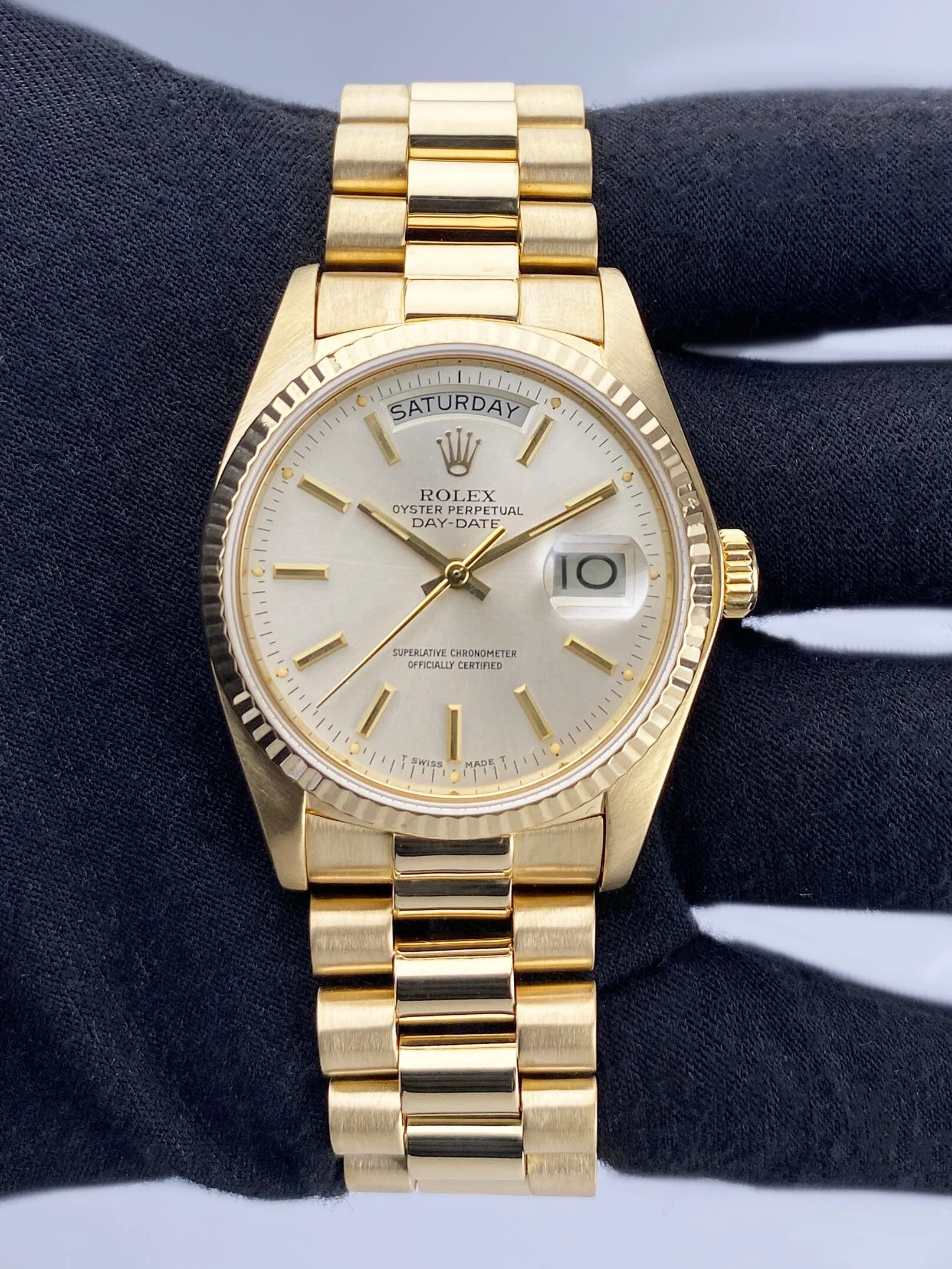 Rolex Day Date 18038 18K Yellow Gold Mens Watch