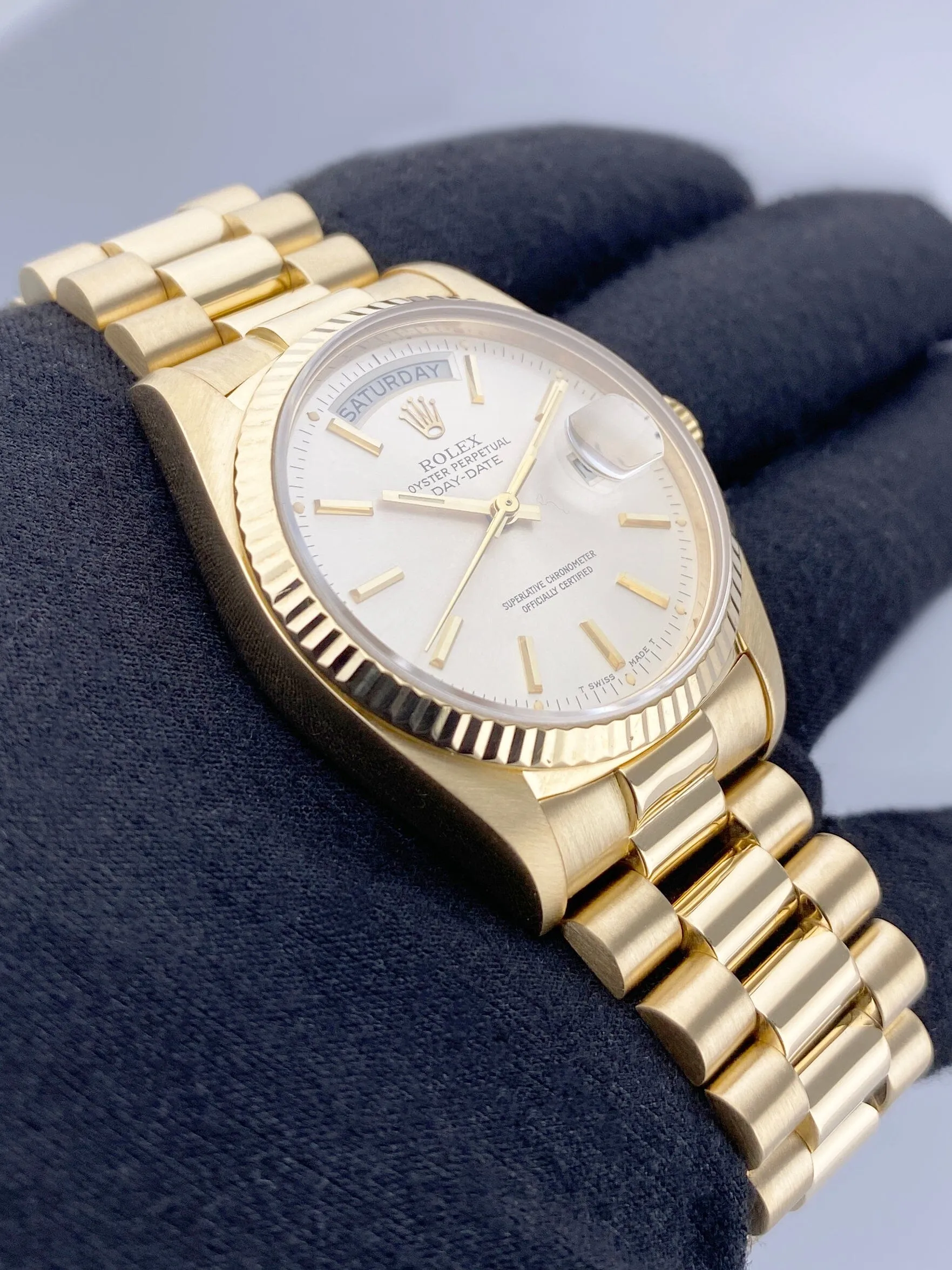 Rolex Day Date 18038 18K Yellow Gold Mens Watch