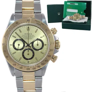 Rolex Daytona 16523 Zenith Champagne yellow gold steel Two Tone Watch box