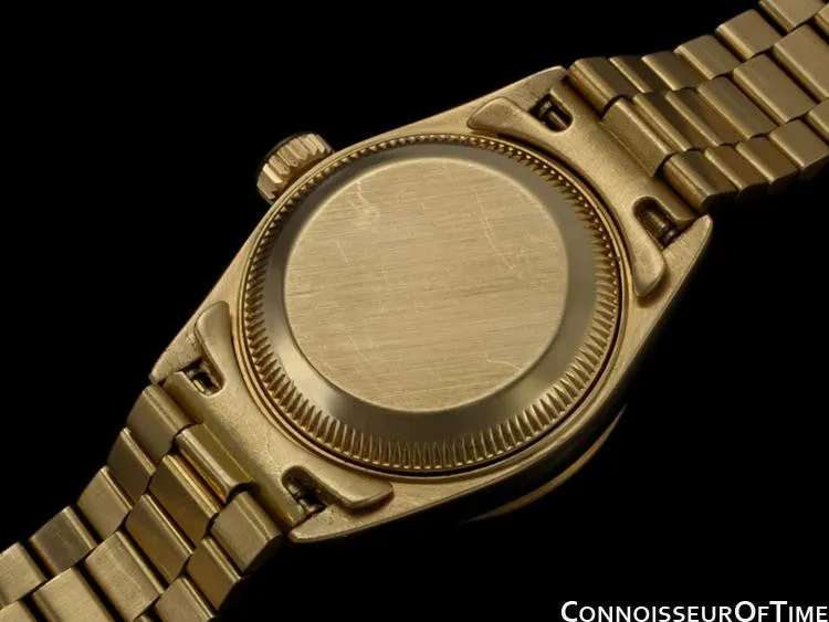 Rolex Ladies President Datejust, 69178 - 18K Gold & Rolex Factory Onyx Dial