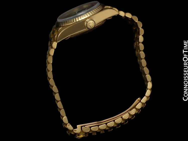 Rolex Ladies President Datejust, 69178 - 18K Gold & Rolex Factory Onyx Dial