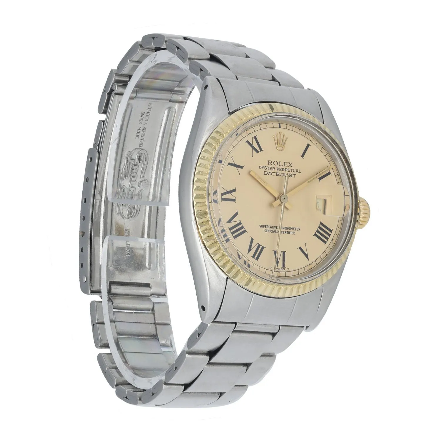 Rolex Oyster Perpetual Datejust 1601 Mens Watch Box & Papers