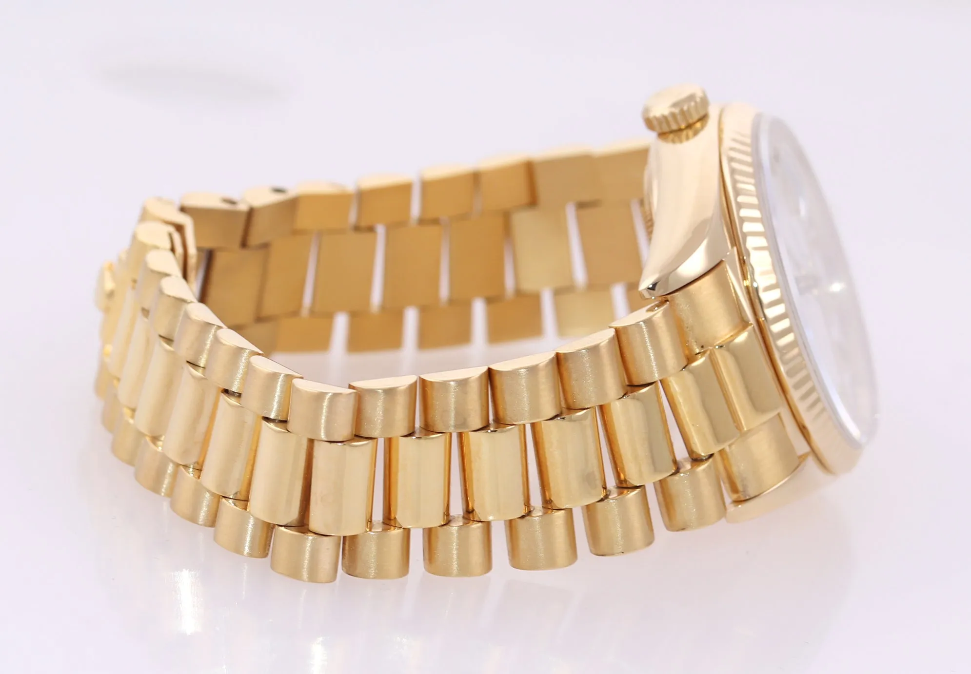 Rolex President Day Date 36mm 18038 18k Yellow Gold White Roman Quickset Watch