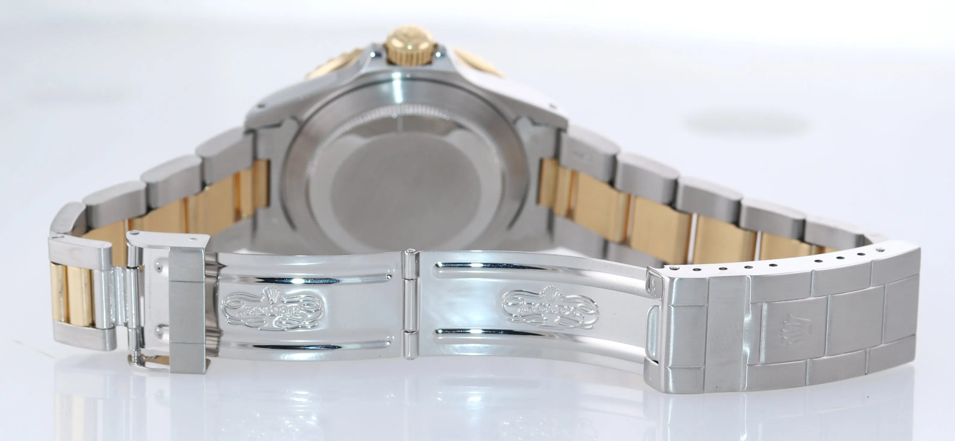 Rolex Submariner Date 16803 18K Gold Steel Two Tone Black Dial Watch Box