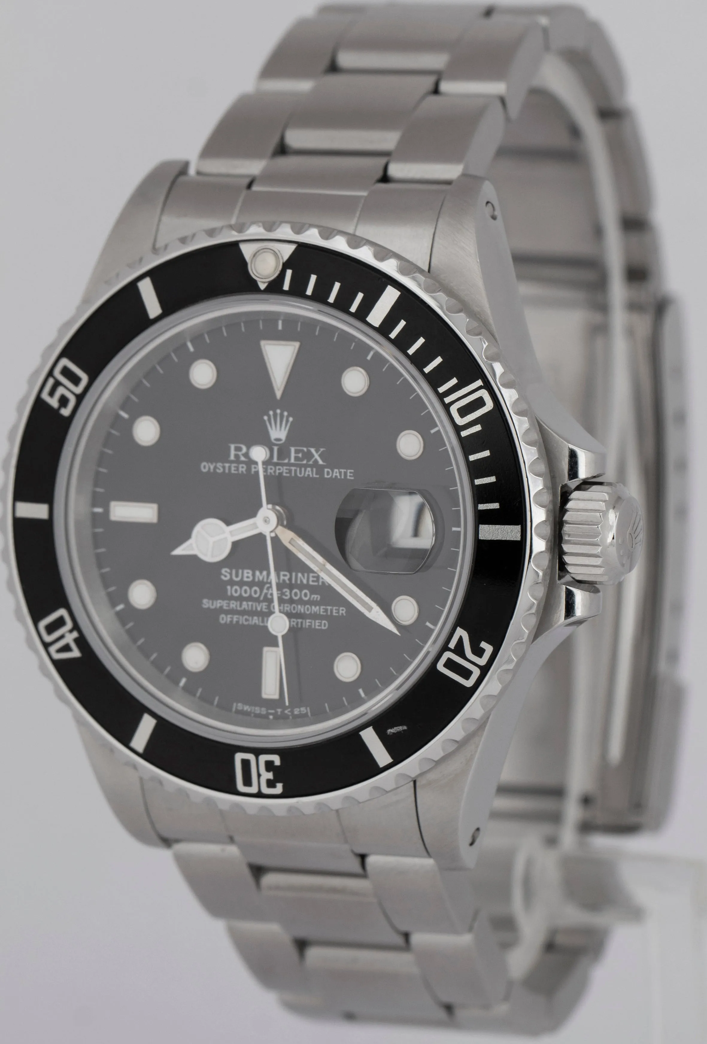 Rolex Submariner Date Patina 40mm TRIPLE ZERO Steel Oyster Date Watch 168000