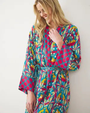 Royal Cheetah - Satin Robe - Ruby & Jade