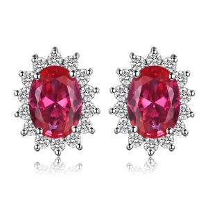 Ruby Diamond Stone Earrings