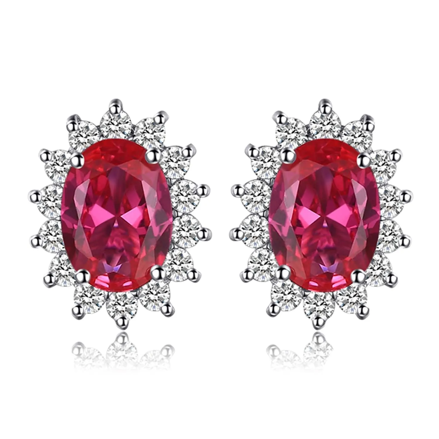 Ruby Diamond Stone Earrings