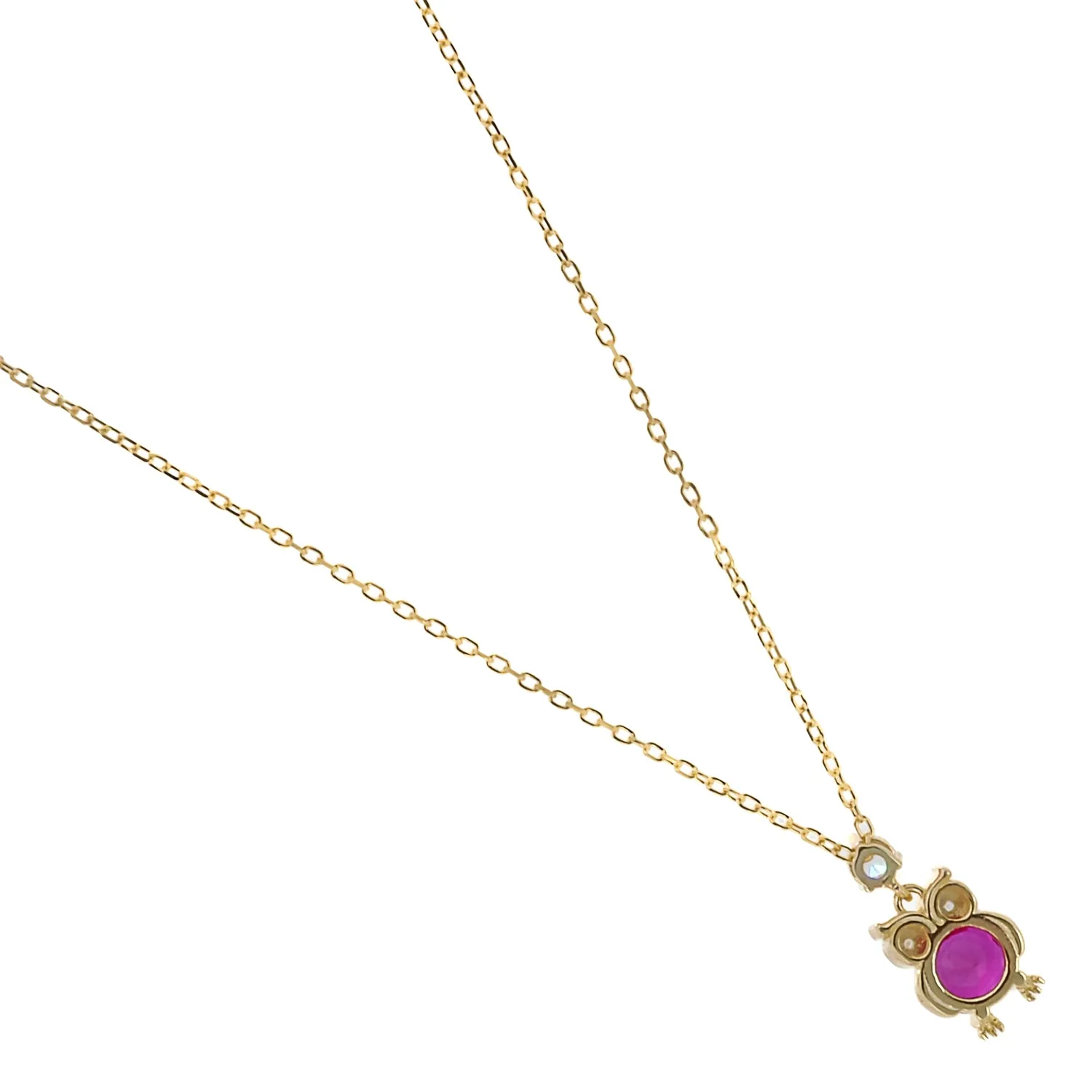 Ruby Owl Necklace
