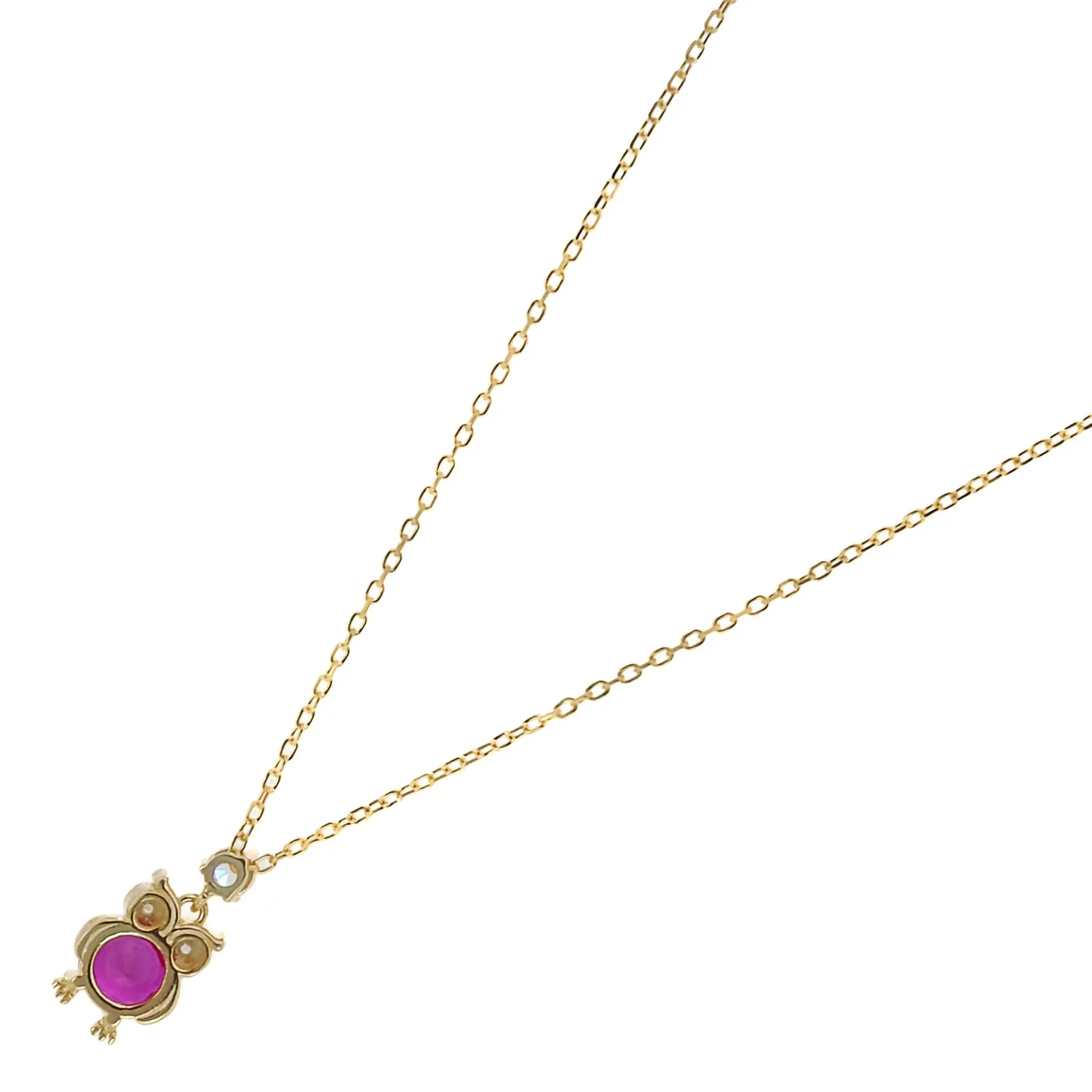 Ruby Owl Necklace