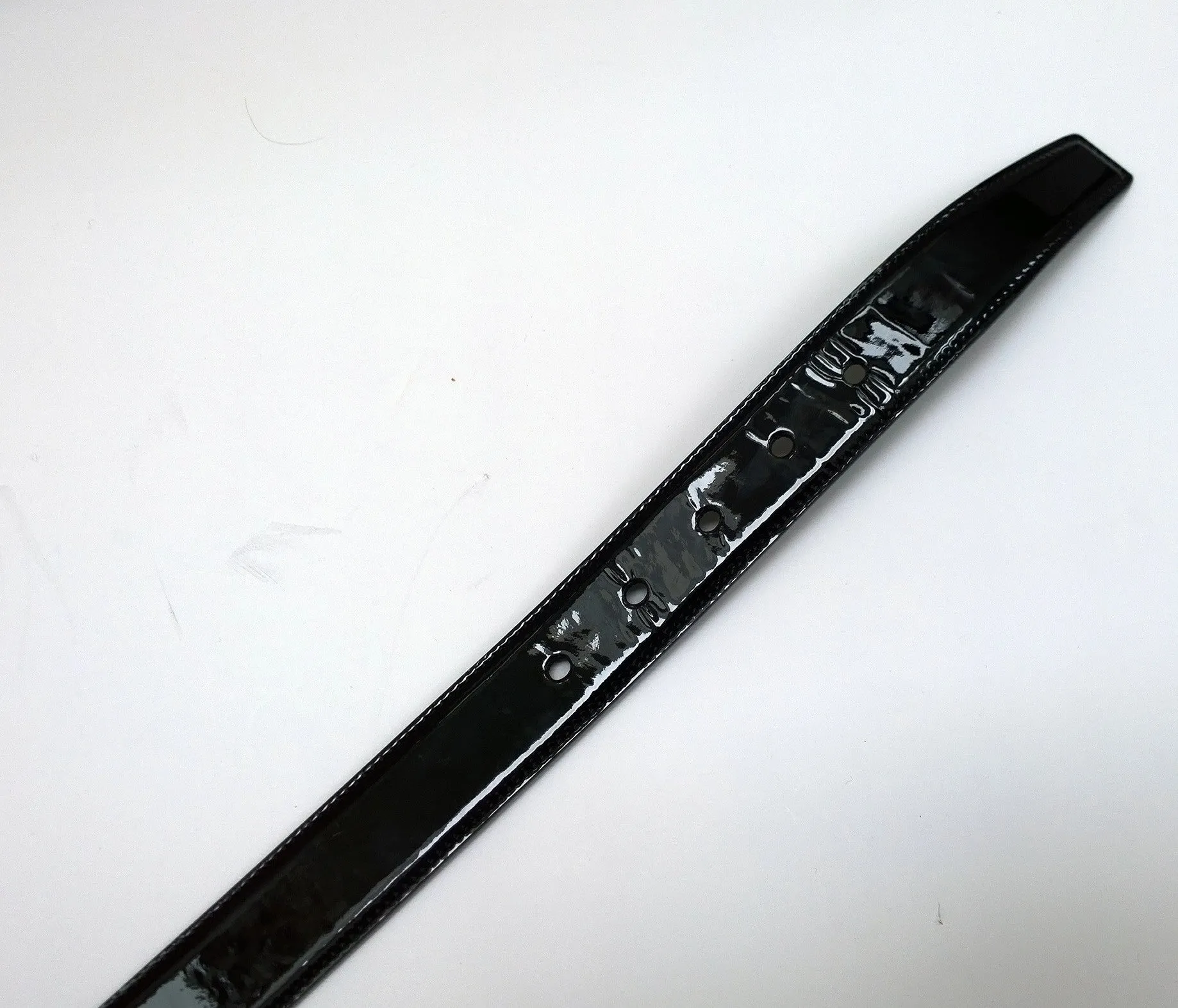 Saint Laurent Cassandre 70cm Black Patent Logo Belt