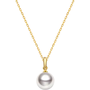 Saltwater Pearl 18K Gold Classic Buckle Pendant Necklace