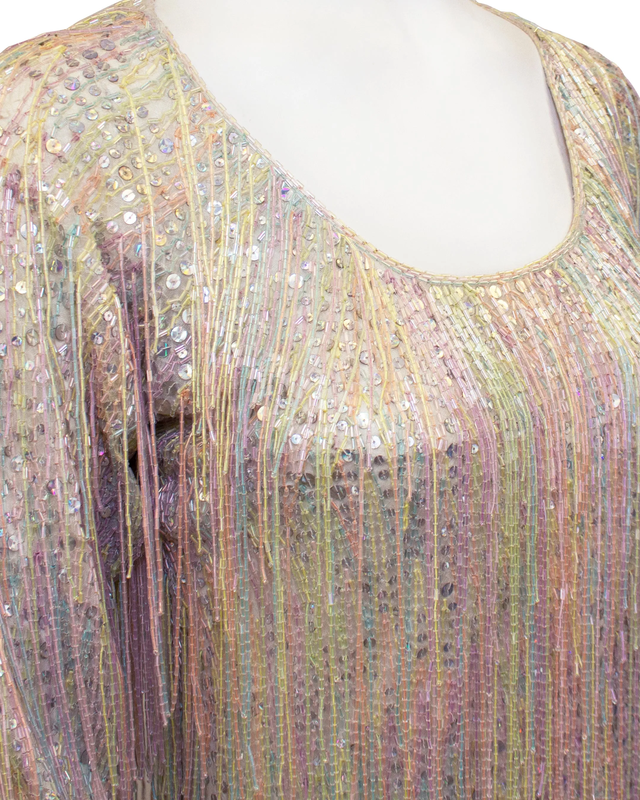 Sequin and Beaded Fringe Top