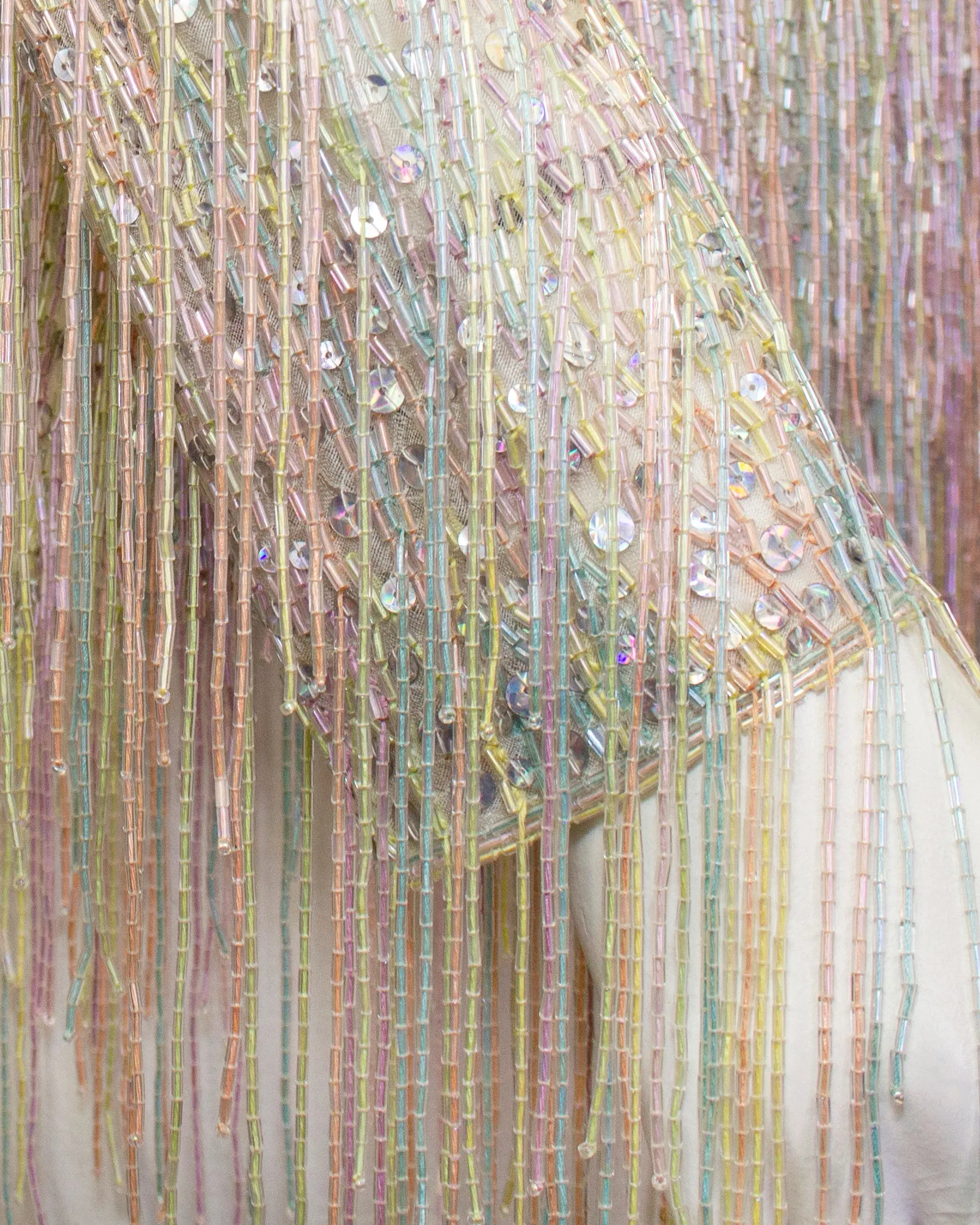 Sequin and Beaded Fringe Top