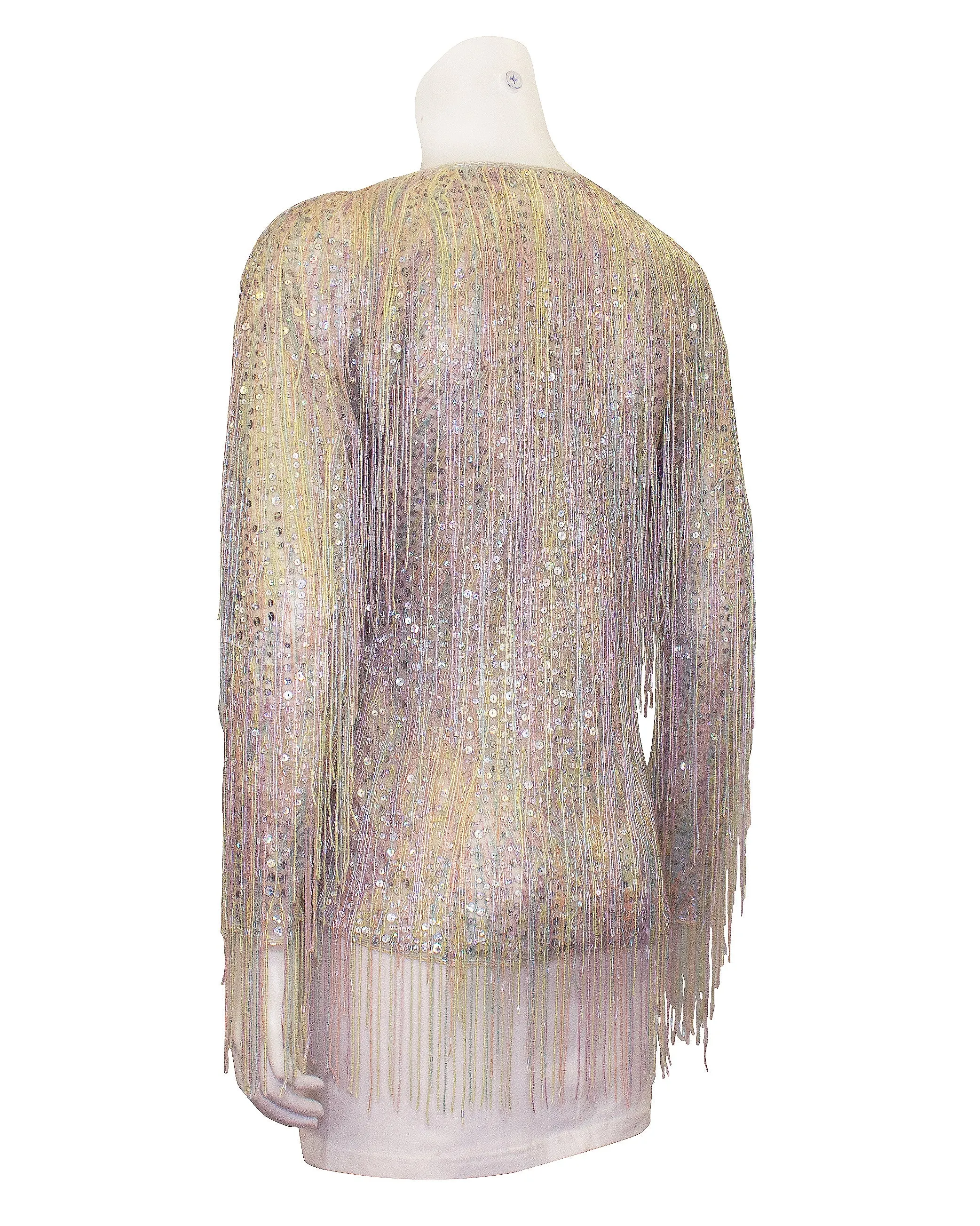 Sequin and Beaded Fringe Top