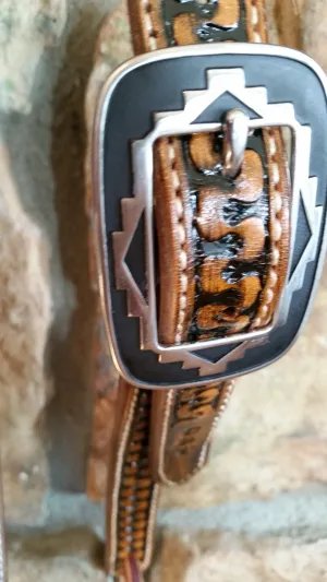 Serpentine Stamped Split Ear Headstall