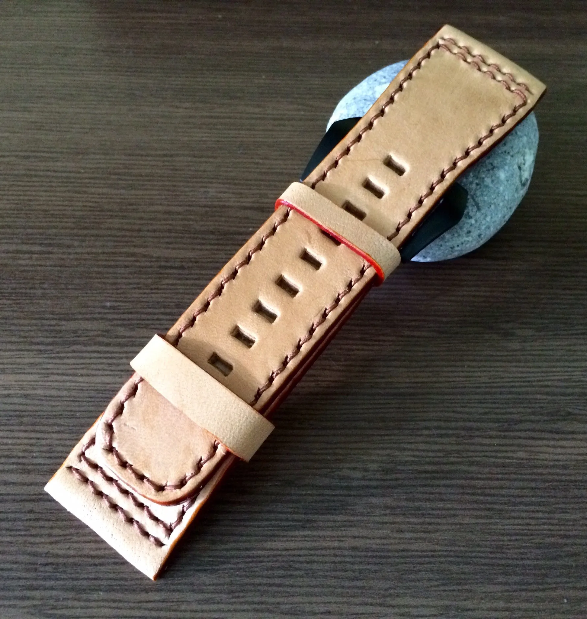SevenFriday Watch Band, Seven Friday Watch Strap, 28mm Leather Watch Band, Khaki Watch Strap Replacement