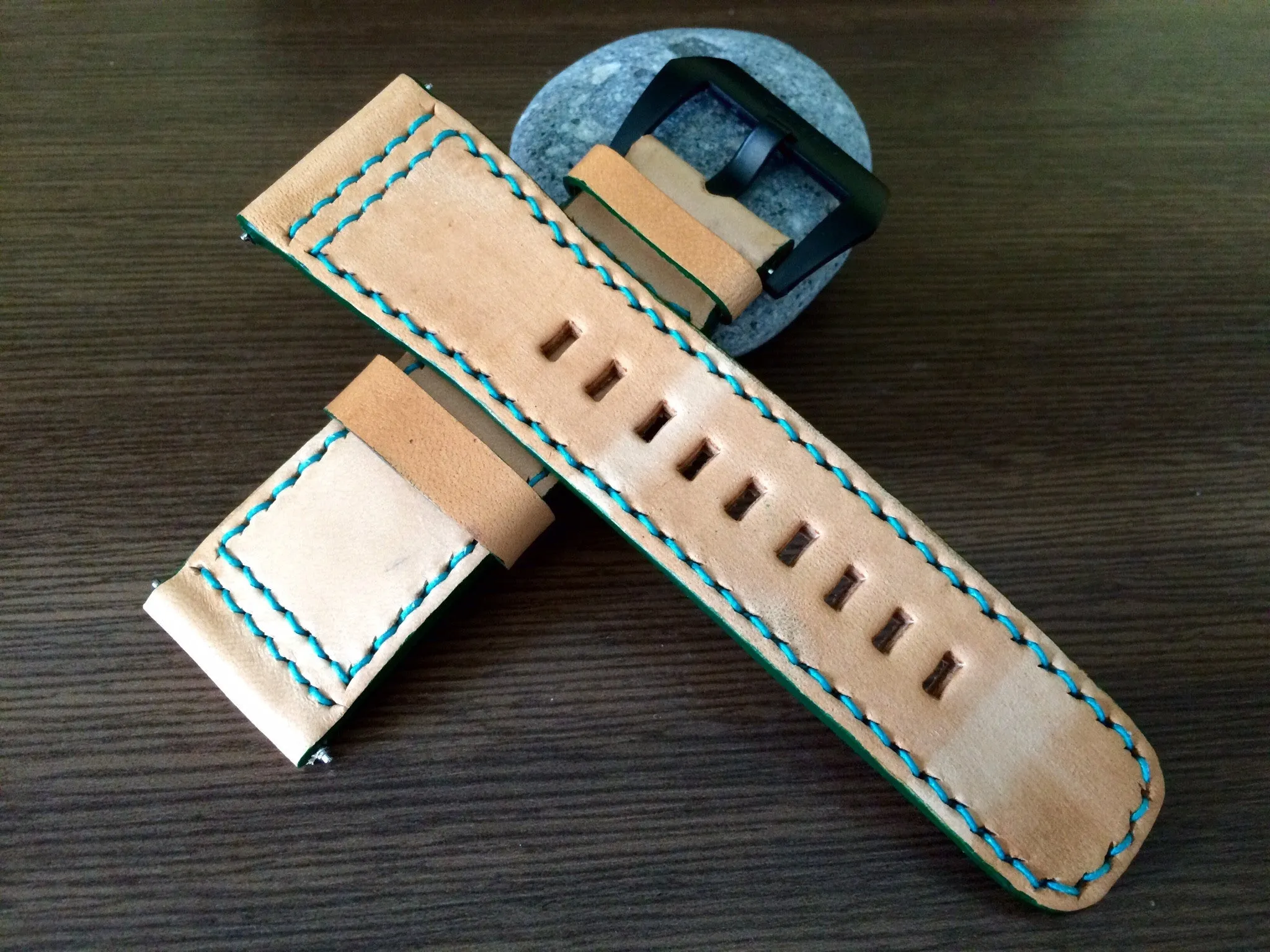 SevenFriday Watch Band, Seven Friday Watch Strap, 28mm Leather Watch Band, Khaki Watch Strap Replacement