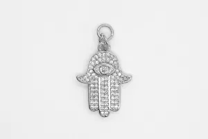 Silver Hand of God Charm