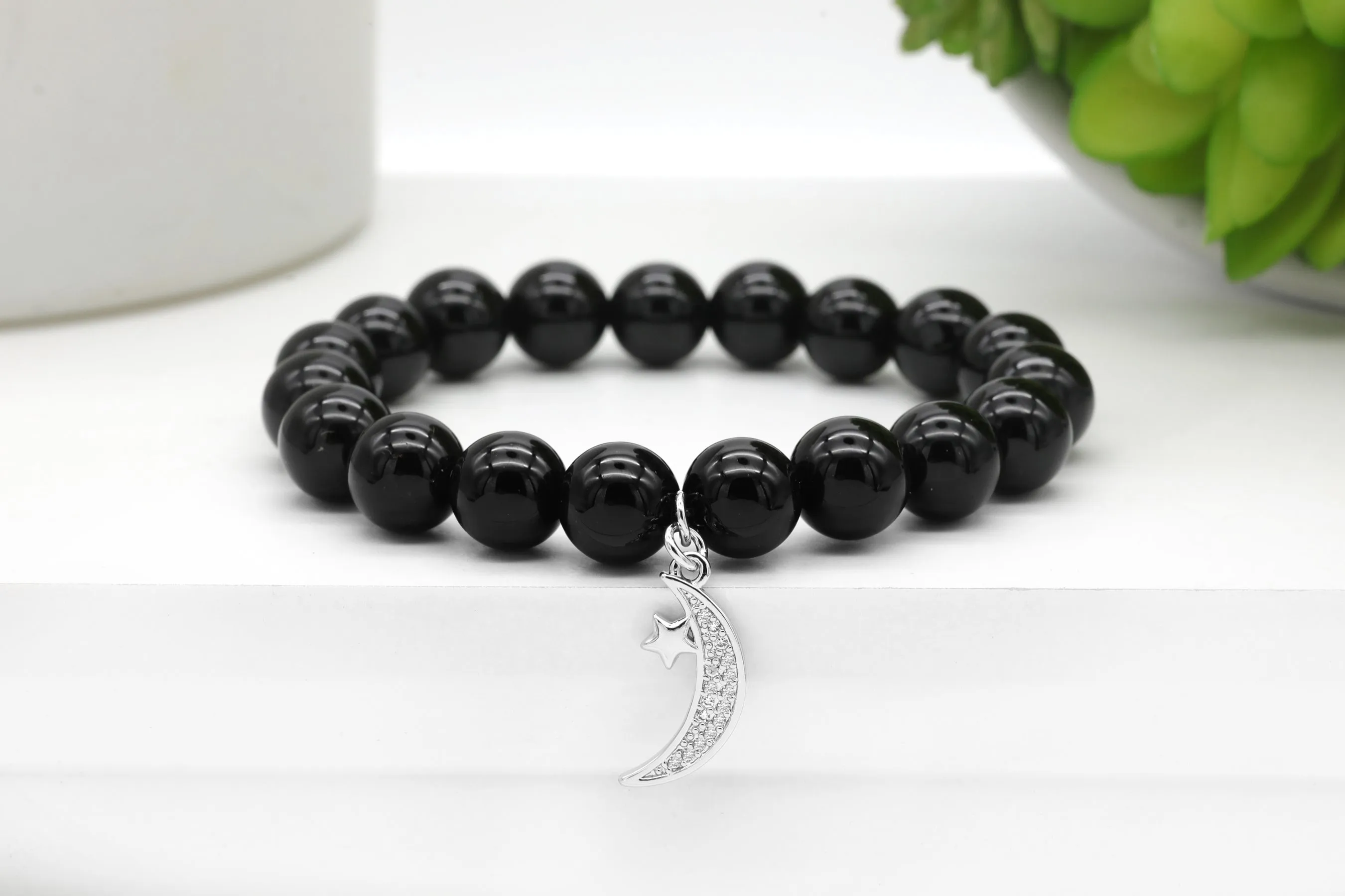 Silver Pave Small Star/Moon Charm