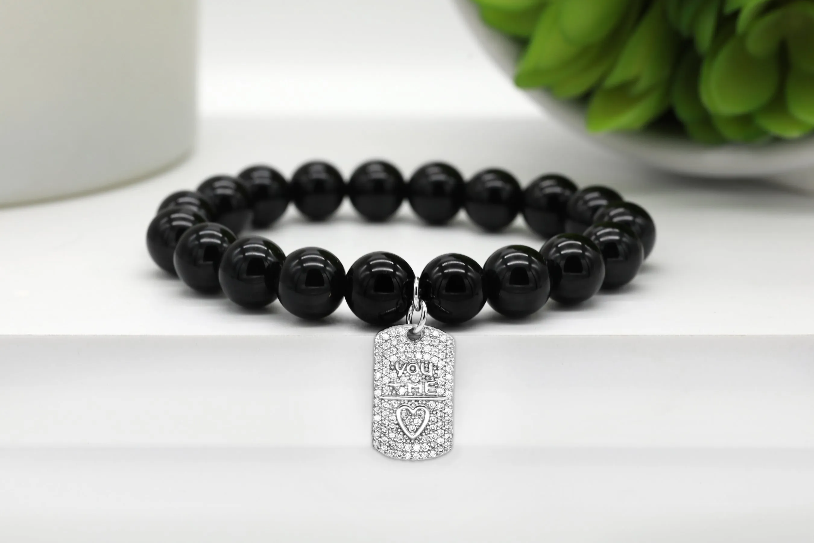 Silver Pave You   Me Charm