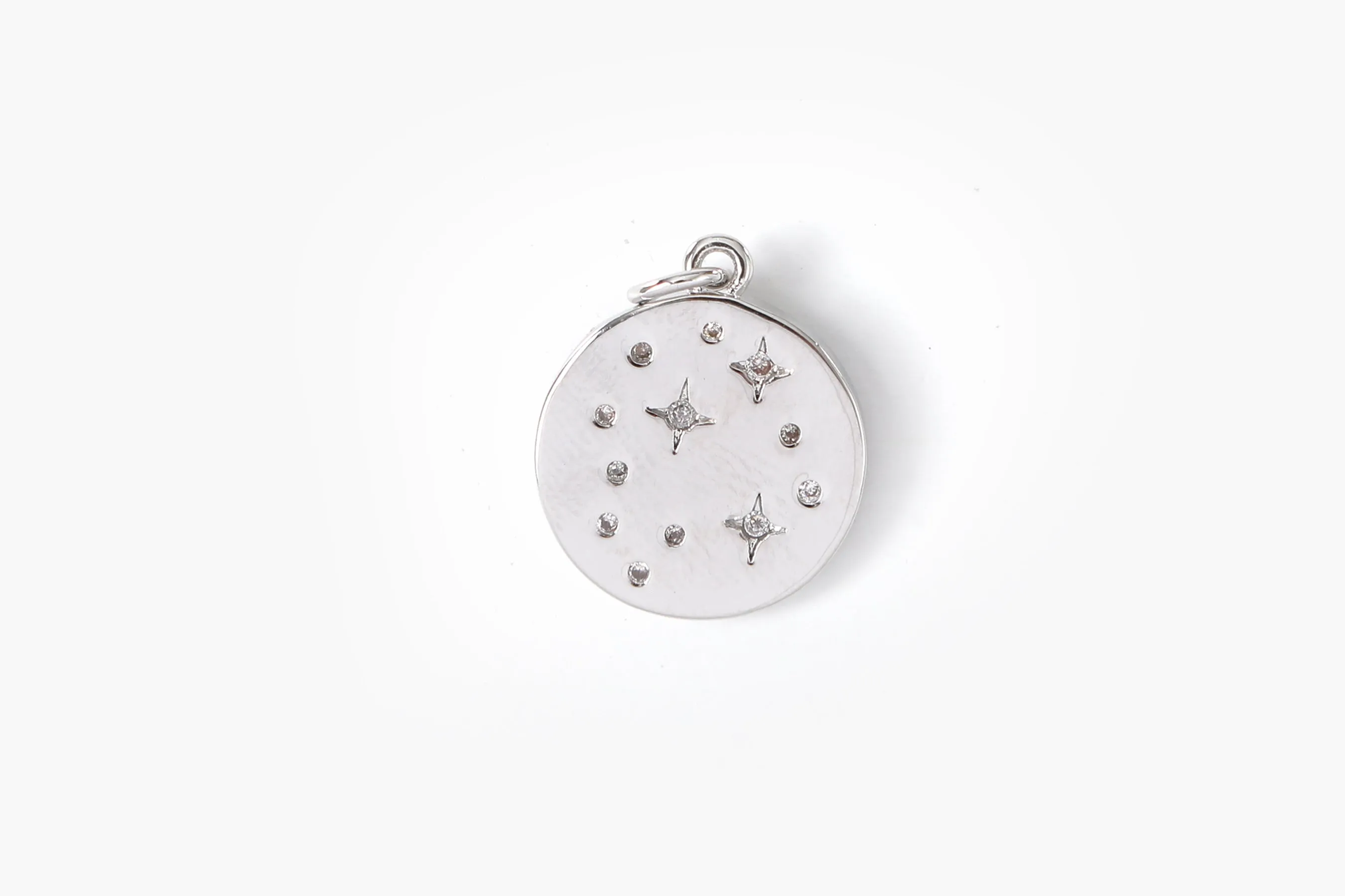 Silver Rhinestone Star Galaxy Charm