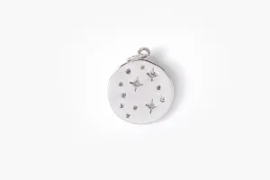 Silver Rhinestone Star Galaxy Charm
