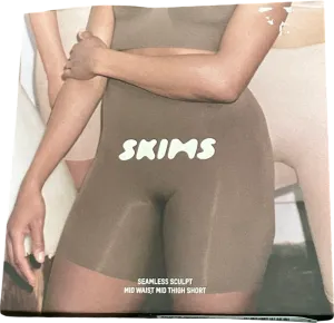 SKIMS Seamless Sculpt Mid Waist Mid Thigh Short - Onyx UK XXS