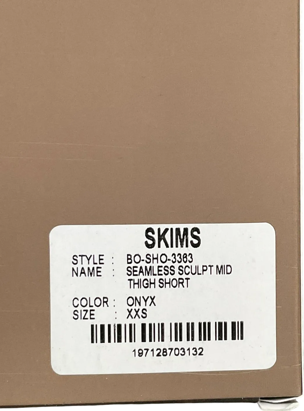 SKIMS Seamless Sculpt Mid Waist Mid Thigh Short - Onyx UK XXS