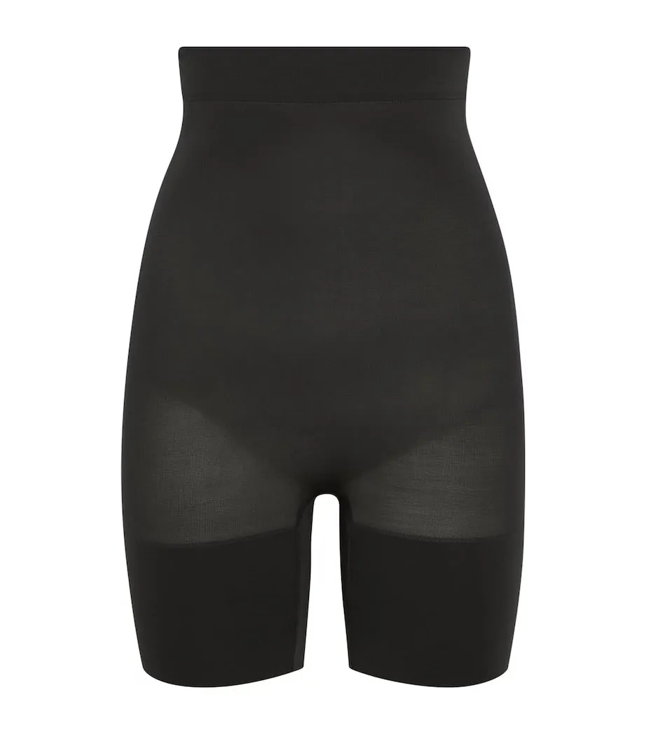 SKIMS Seamless Sculpt Mid Waist Mid Thigh Short - Onyx UK XXS