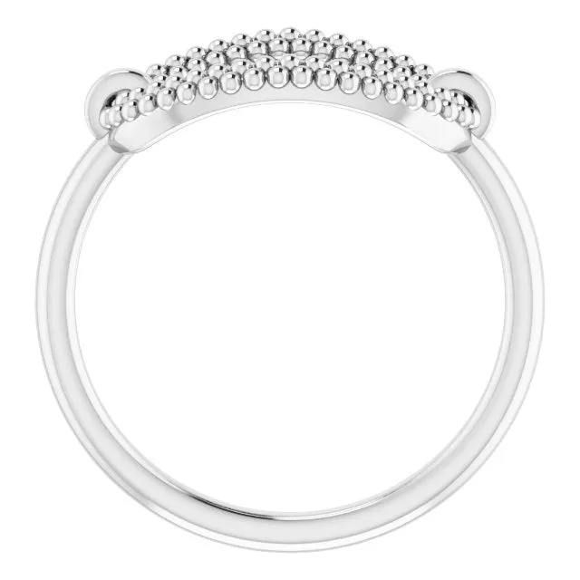 Sterling Silver Beaded Ring