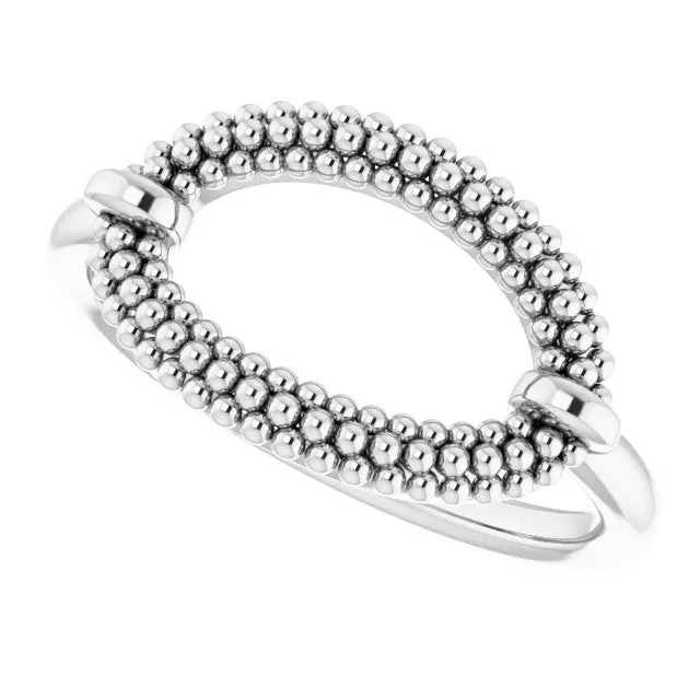 Sterling Silver Beaded Ring