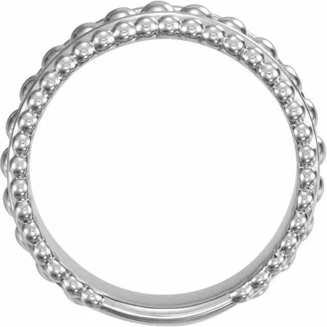Sterling Silver Beaded Ring