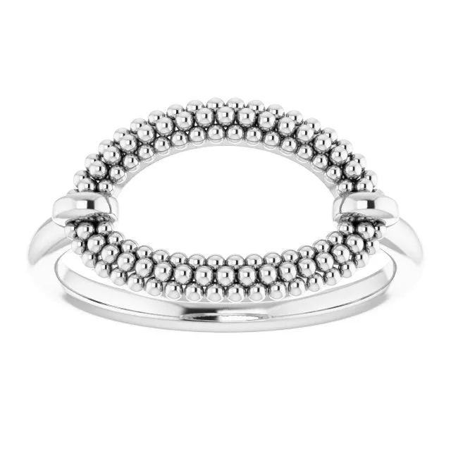 Sterling Silver Beaded Ring