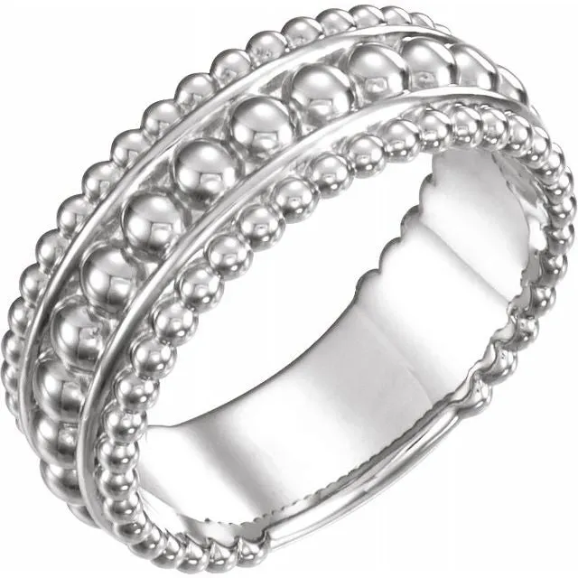 Sterling Silver Beaded Ring