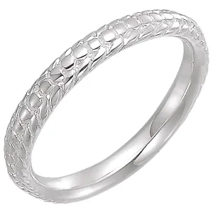 Sterling Silver Beaded Stackable Ring, Size 7