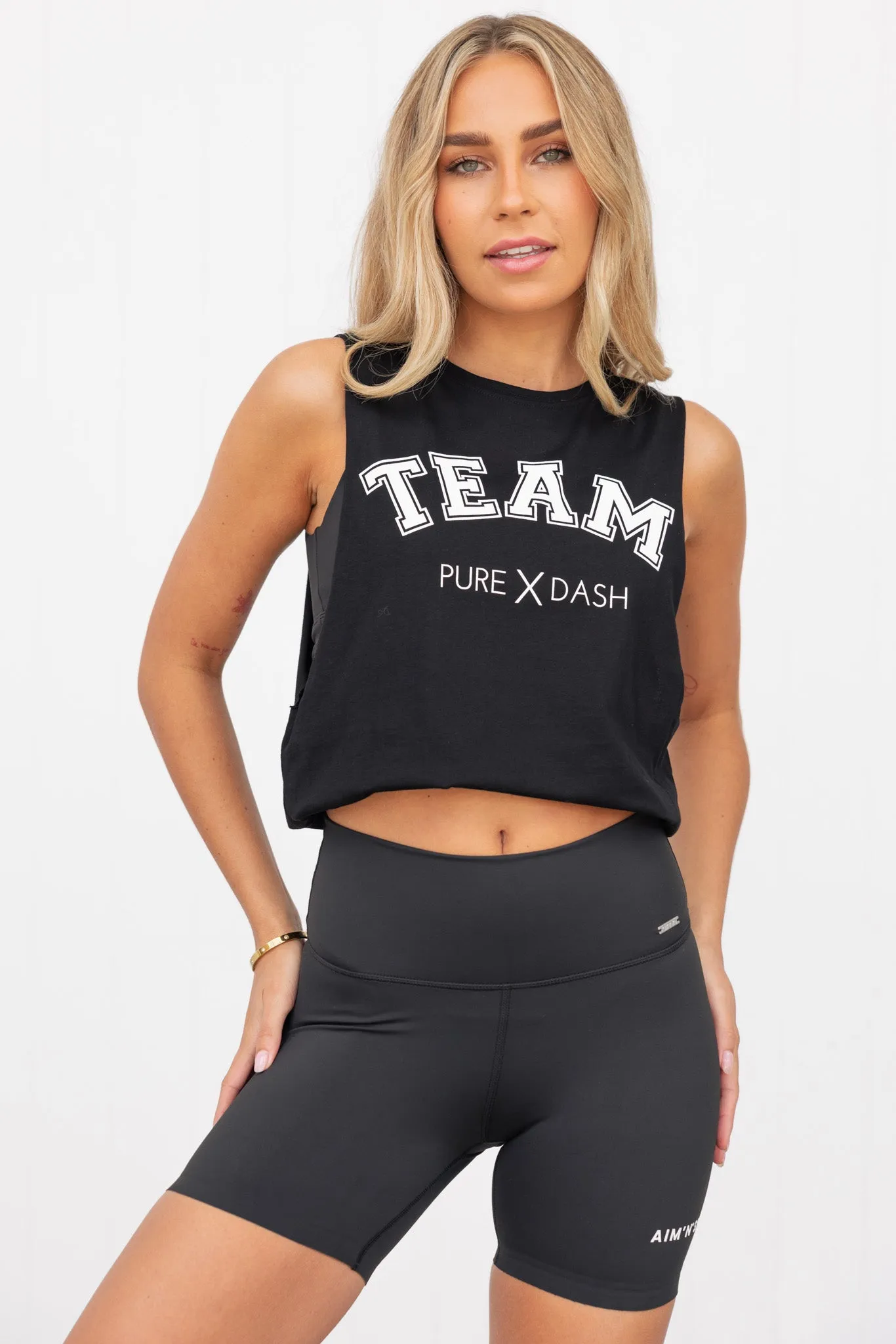 TEAM Pure Dash Tank - Black
