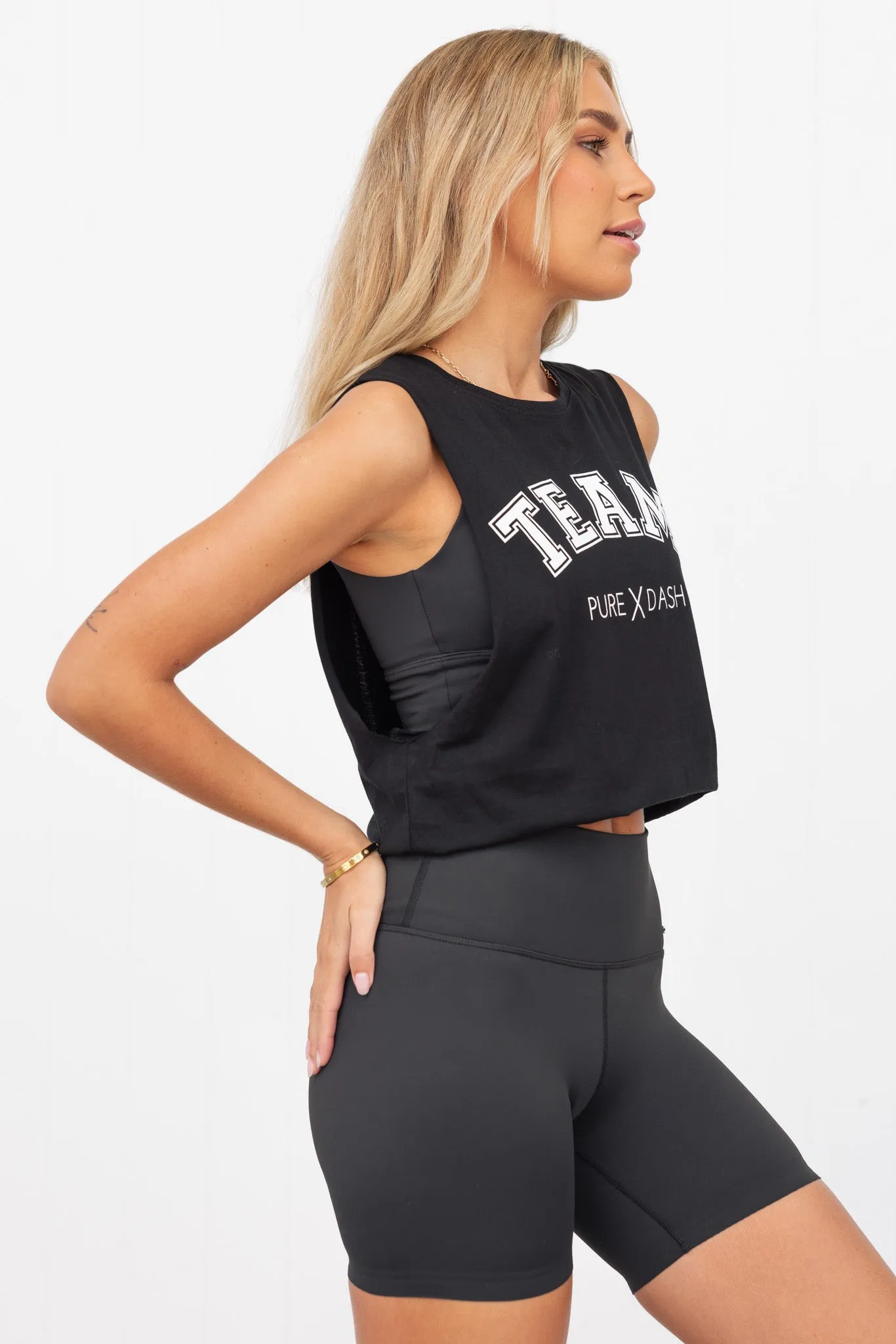 TEAM Pure Dash Tank - Black