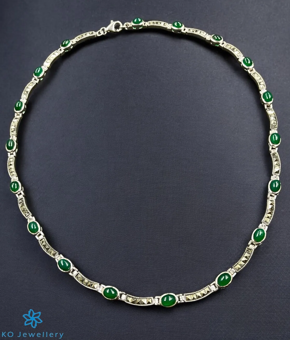 The Green Legacy Luxe Silver Marcasite Necklace