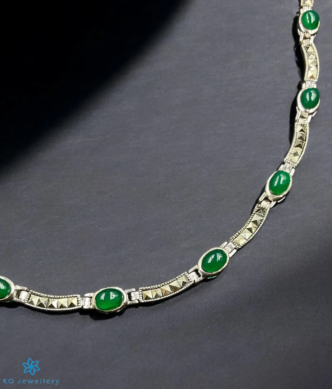 The Green Legacy Luxe Silver Marcasite Necklace