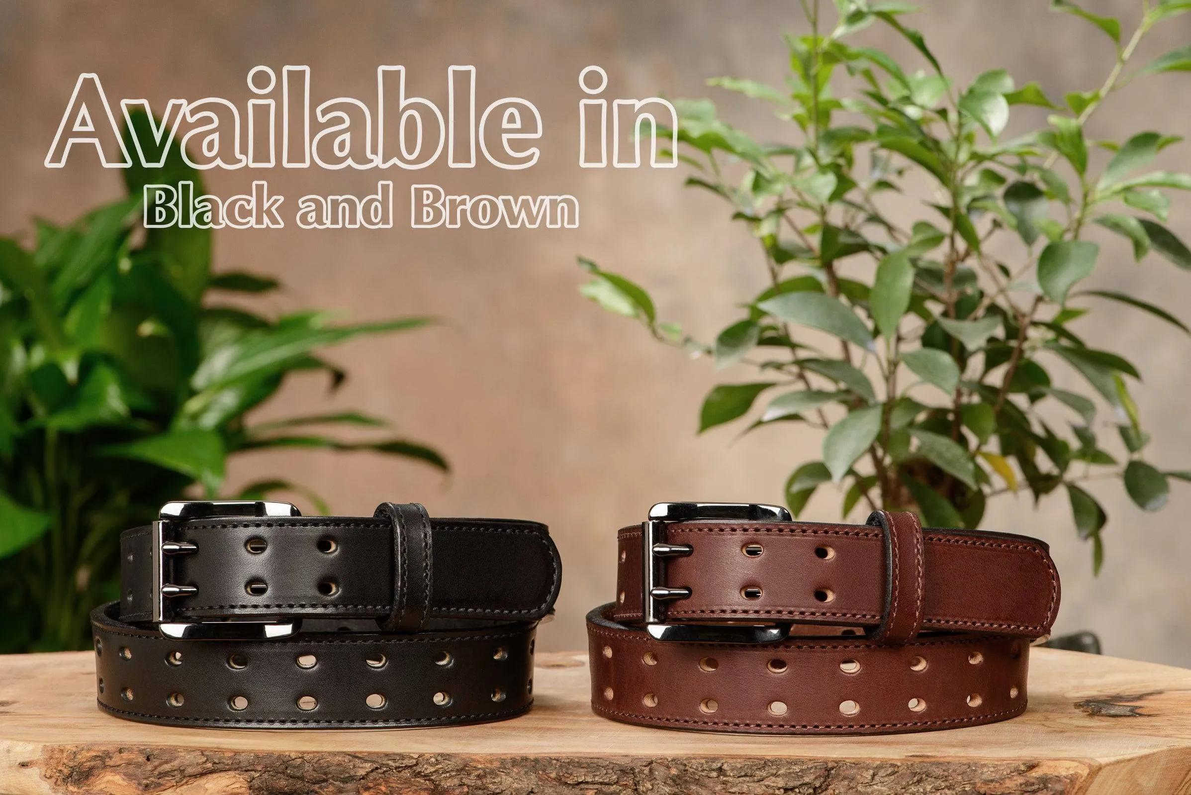 The Holey Bull: Black Stitched Double Prong Max Thick 1.50"