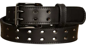The Holey Bull: Black Stitched Double Prong Max Thick 1.50"