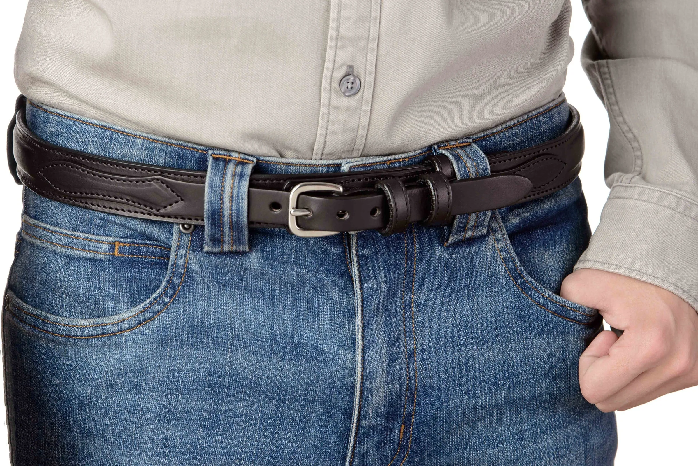 The Walker: Black Stitched Ranger 1.25"