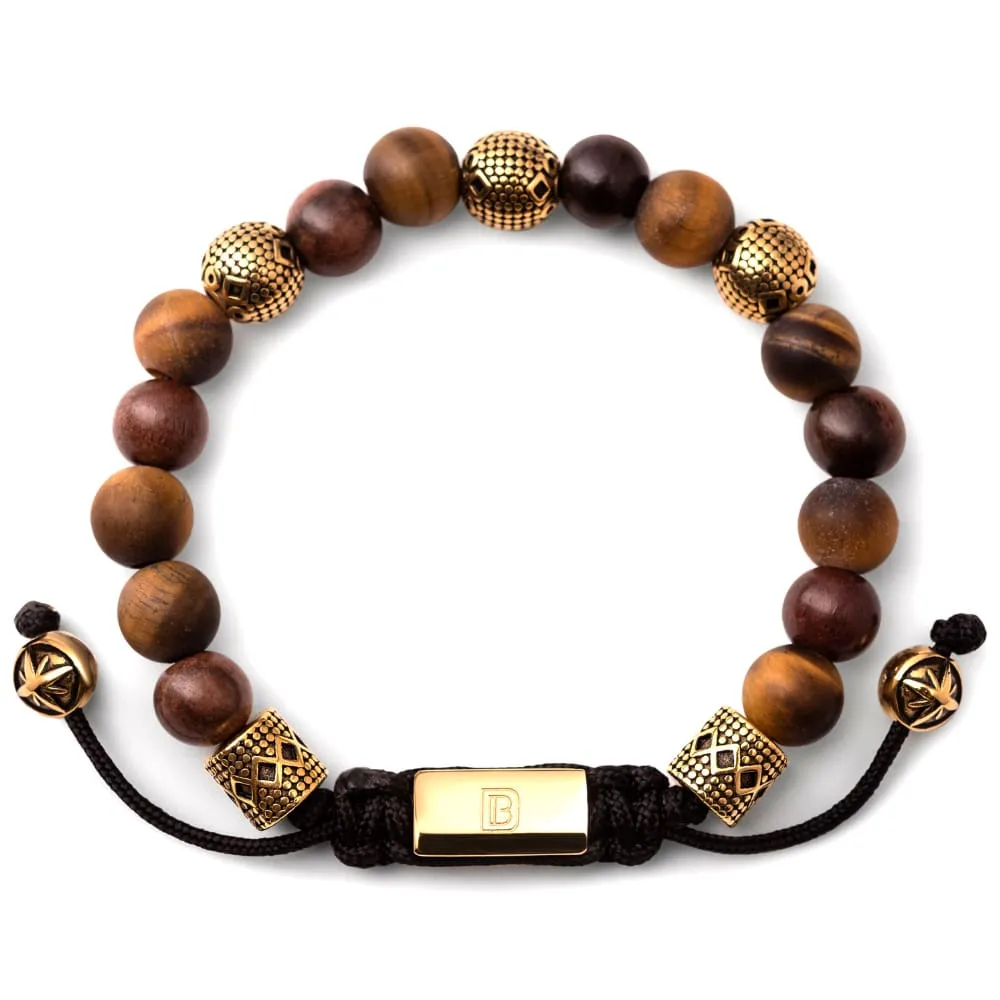 Tiger Eye, Wood, and Gold Tropez