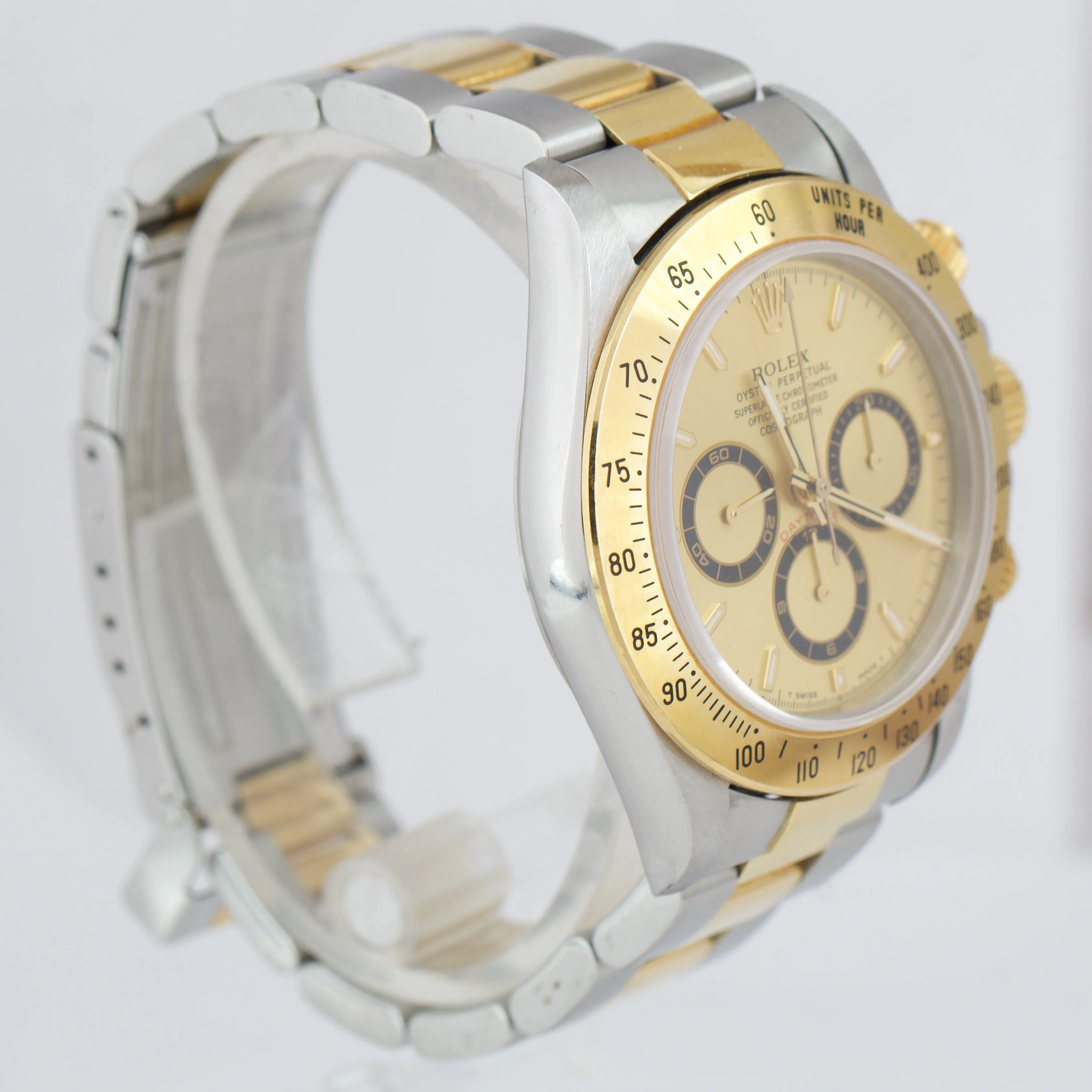 TOP CONDITION COMPLETE 1997 Rolex Daytona Champagne Zenith TT 40mm Watch 16523