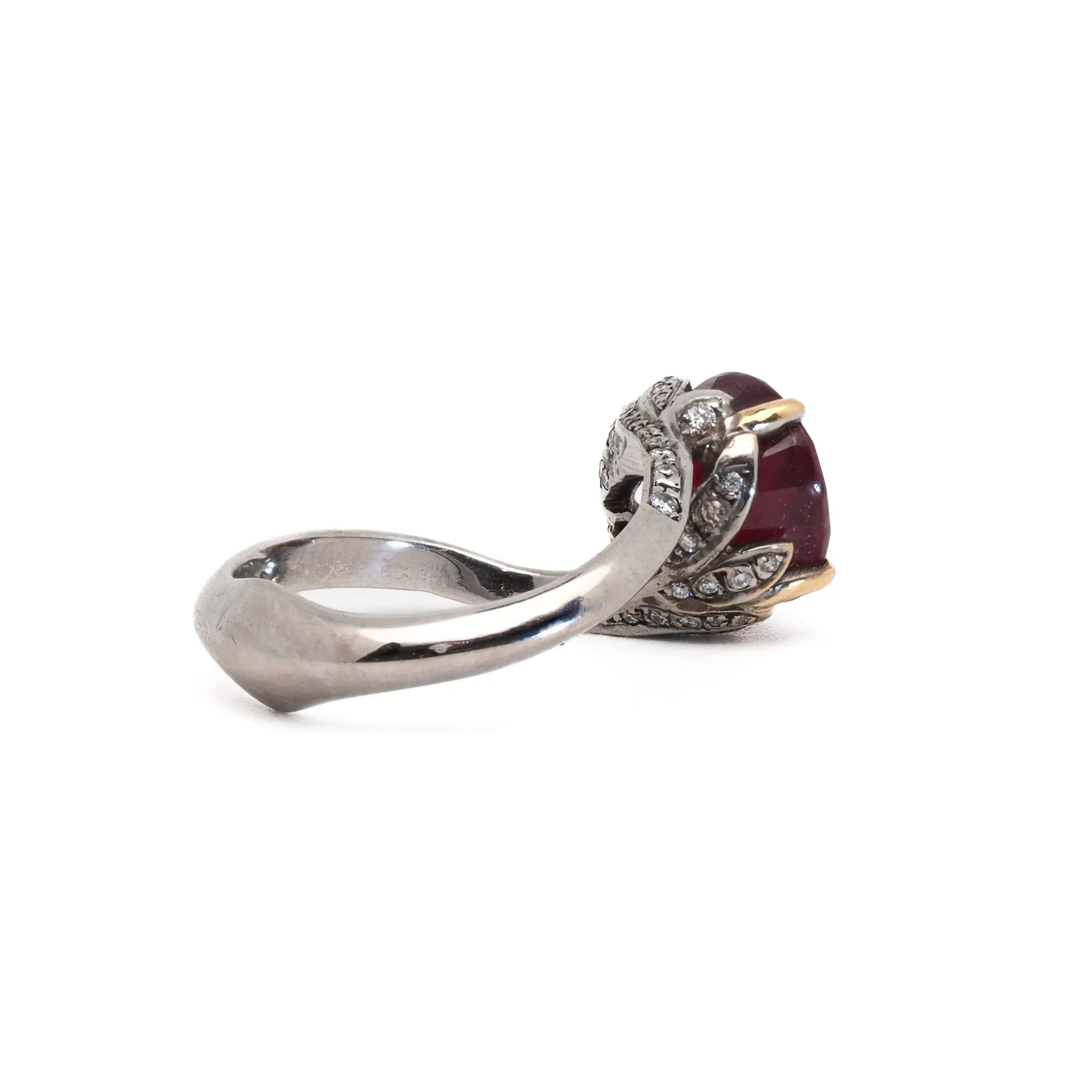 Twisted Ruby Engagement Ring
