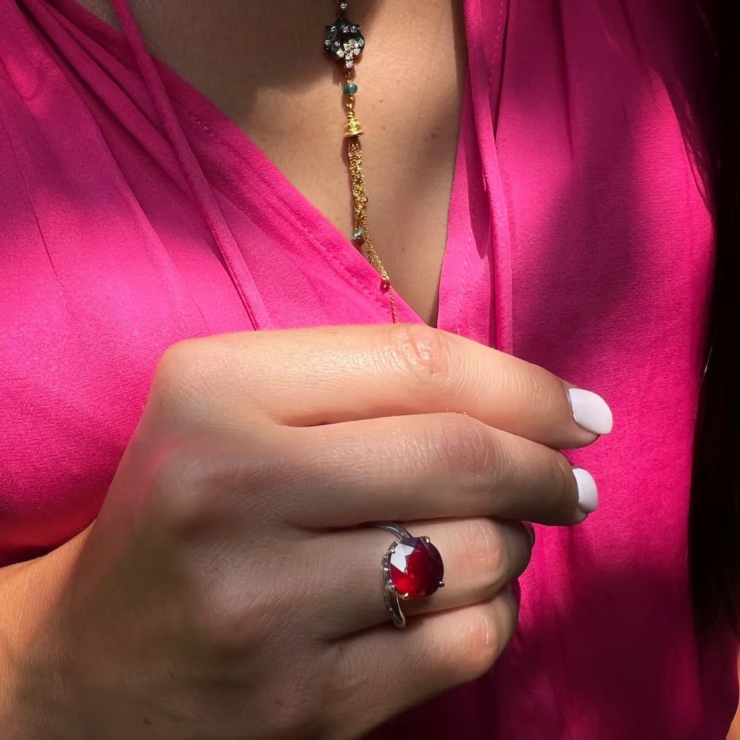Twisted Ruby Engagement Ring