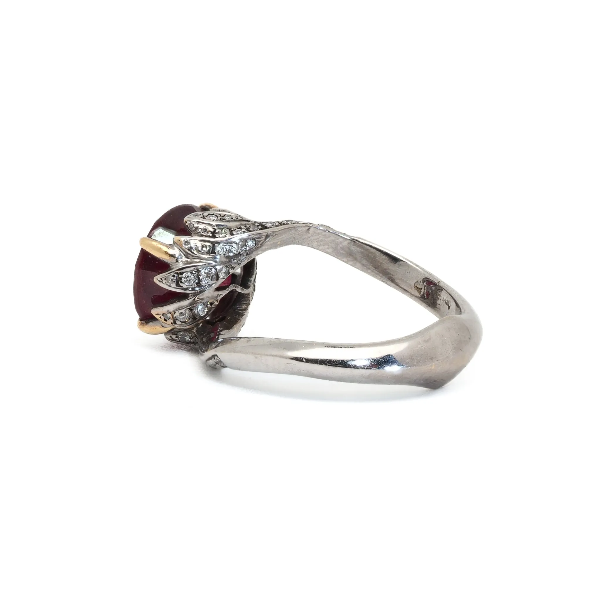 Twisted Ruby Engagement Ring